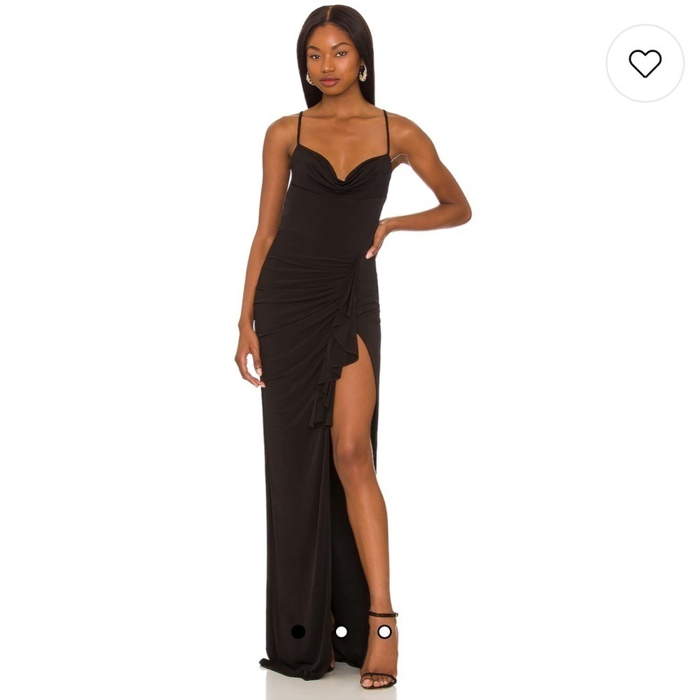 Katie May | So Juicy Black Cowl Neck Gown Size XS NWOT